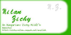 milan zichy business card